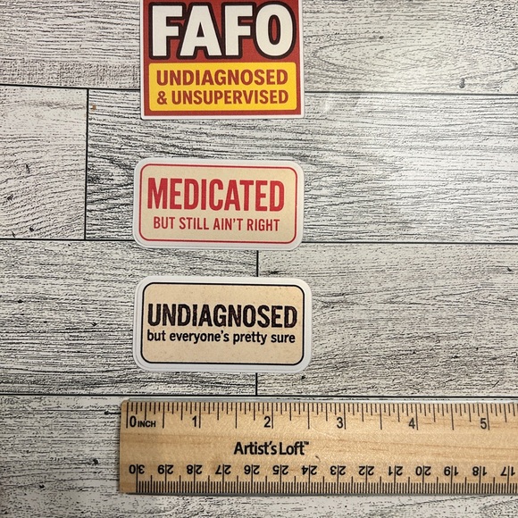 Humorous Sticker Set with Bold Text - Picture 2 of 2